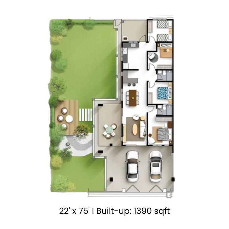 Klemeru corner lot floor plan