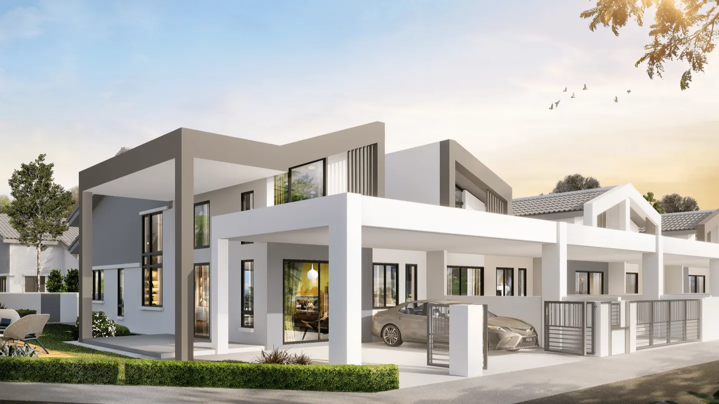 Klemeru @ Ipoh — single-storey terrace house exterior render